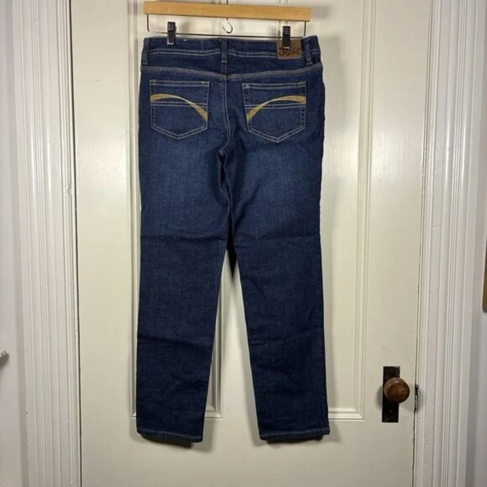 Justice Simply Low‎ Jeans Girls Size 12 1/2 Straight Stretch Denim